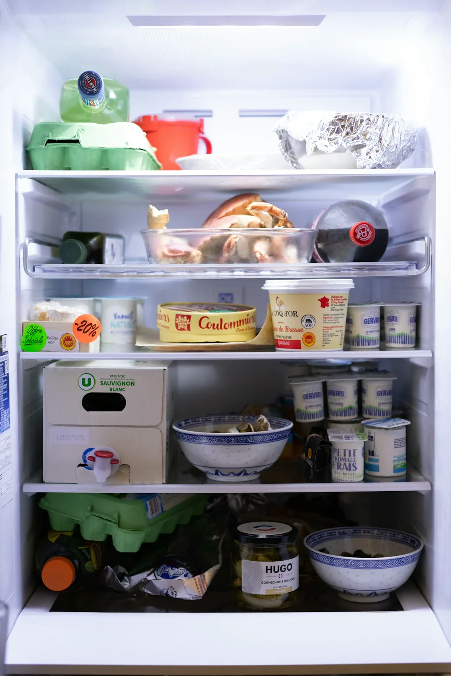 An open fridge